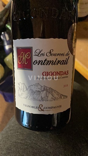 Valle del Ródano Gigondas Vignobles & Compagnie Les Sources de Montmirail 2018