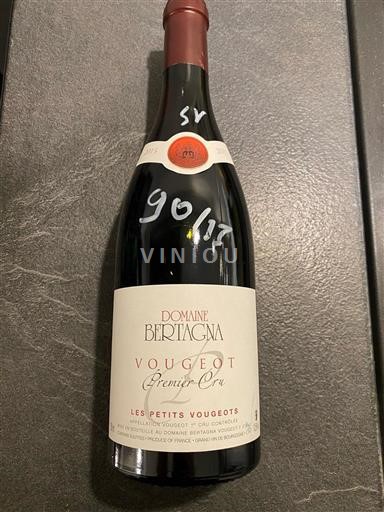 Burgundi Vougeot Premier Cru Domaine Bertagna Les Petits Vougeots 2015