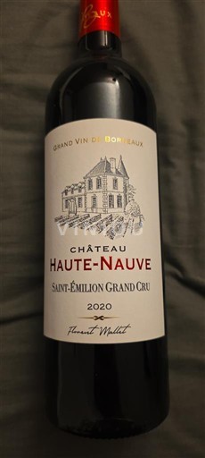 Bordeaux Saint-Émilion Grand Cru Grand Cru Château Haute-Nauve 2020
