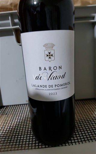 Viner Rouge sec Baron de Viaud 2023 Frankrike Bordeaux Lalande-de-pomerol AOC