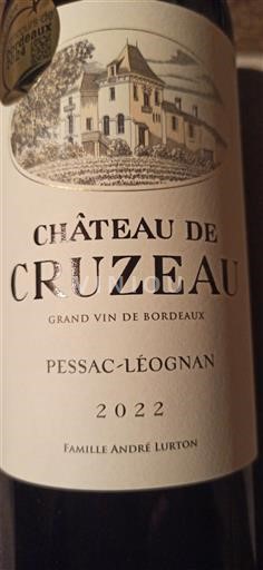 Bordeaux Pessac-Léognan Château Cruzeau 2022
