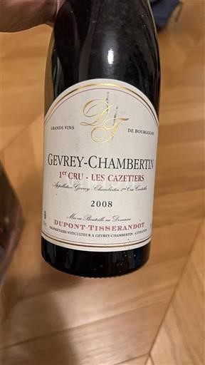Burgundi Gevrey-Chambertin Premier Cru Dupont-Tisserandot 1er Cru - Les Cazetiers 2008