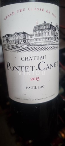 Bordeaux Pauillac Grand Cru Château Pontet-Canet 2015