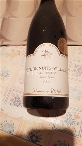 Bourgondië Côte de Nuits Villages Domaine Petiot Les Vignottes Vieilles Vignes 2006