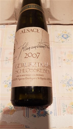 Alsace Klein aux Vieux Remparts Schlossreben 2007