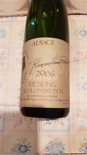 Alsace Klein aux Vieux Pressoirs Riesling Schlossreben 2006