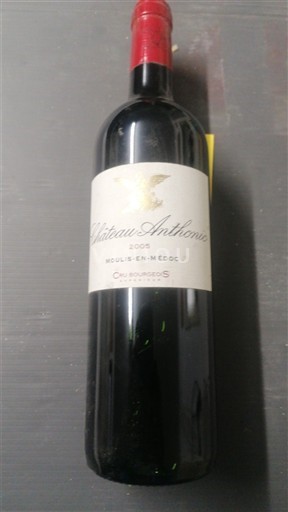 Bordeaux Moulis-en-Médoc Cru Bourgeois Château Anthonic 2005