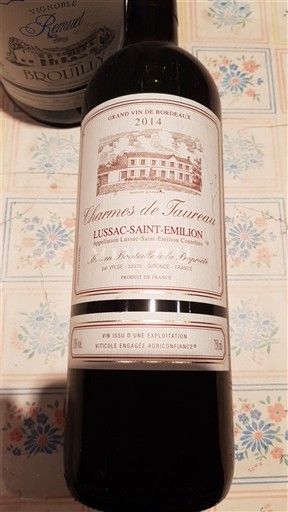 Bordeaux Lussac-saint-émilion Charmes de Faureau 2014