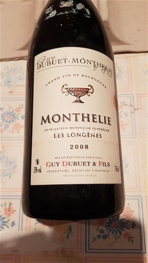 Bourgogne Monthélie Guy Dubuet & Fils Les Longènes 2008
