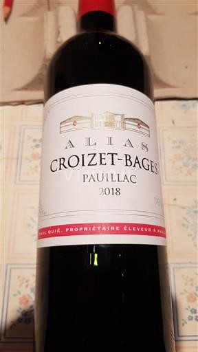 Bordeaux Pauillac Château Croizet-Bages Alias 2018