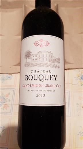 Bordeaux Saint-Émilion Grand Cru Grand Cru Château Bouquey 2018