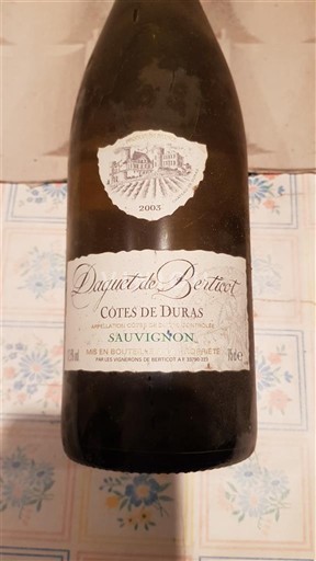 Zuidwest-Frankrijk Côtes-de-duras Daquet de Berticot Sauvignon 2003