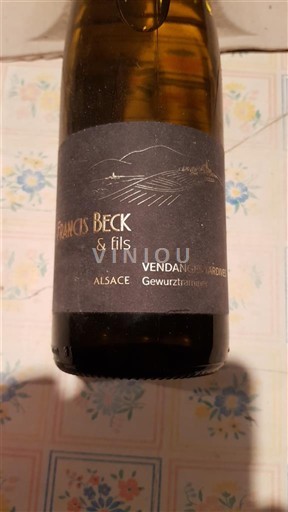Alsace Vendanges Tardives Francis Beck & Fils 2016
