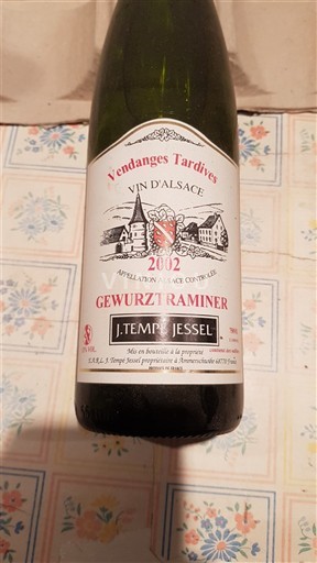 Alsace Vendanges Tardives J. Tempé Jessel 2002