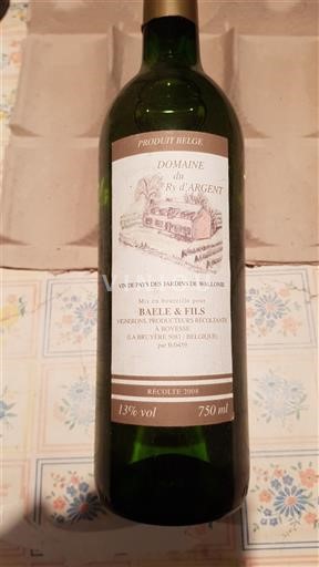 Valonija Vino dežele Jardin de Wallonie Domaine Ry Argent 2008