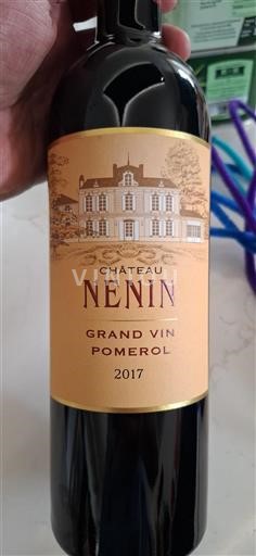 Bordeaux Pomerol Château Nénin 2017