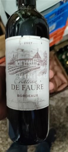 Bordeaux Château Faure 2007