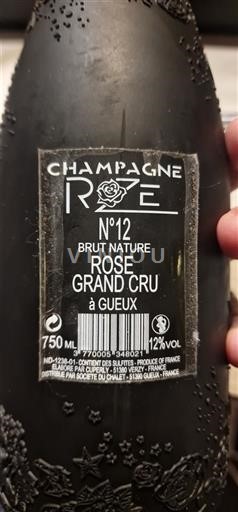 Champagne Grand Cru Champagne Rosé N°12 Brut Nature Rosé Grand Cru Ikke årgangsbestemt