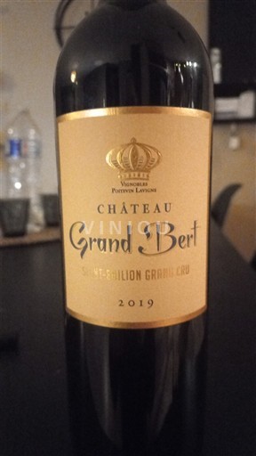 Bordeaux Saint-Émilion Grand Cru Grand Cru Château Grand Bert 2019