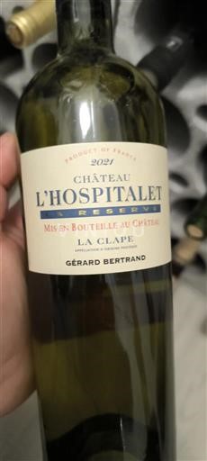 Languedoc La Clape Château L'Hospitalet Réserve 2021