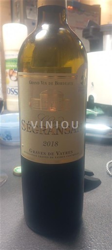 Bordeaux Graves-de-vayres Château Ségransan 2018