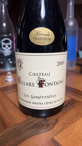 Bourgondië Hautes Côtes de Nuits Château Villars Fontaine Les Genévrières Grande Tradition 2009