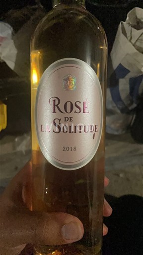 Burdeos Bordeaux rosado Domaine La Solitude Rosé de la Solitude 2018