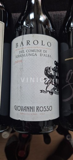 Piamonte Barolo Giovanni Rosso Del Comune di Serralunga d'Alba 2018