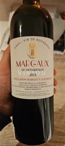 Bordeaux Margaux Château Monbrison Margaux de Monbrison 2015