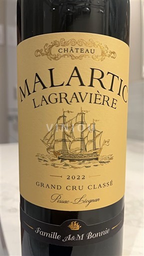 Bordeaux Pessac-Léognan Grand Cru Château Malartic-Lagravière 2022