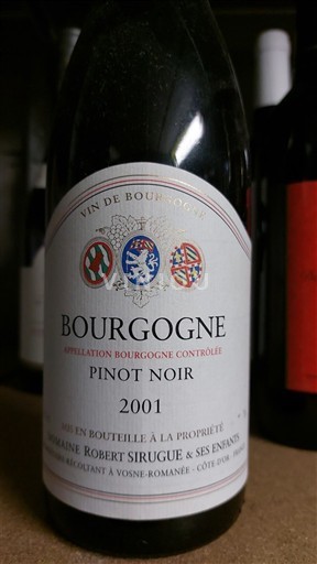 Burgundsko Domaine Robert Sirugue 2001