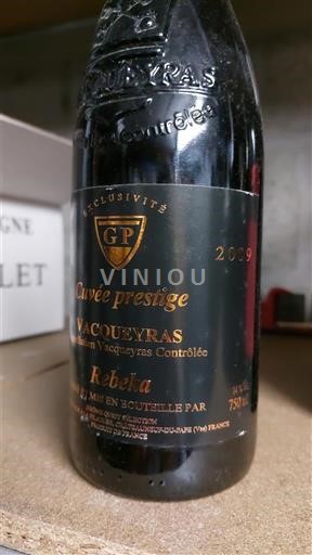 Rona dolina Vacqueyras Rabela prestige 2009