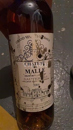 Bordeaux Sauternes Grand Cru Château Malle 2004