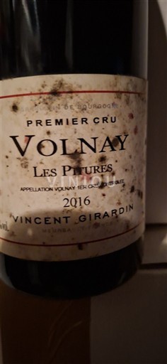 Burgundy Volnay Premier Cru Vincent Girardin Les Pitures 2016