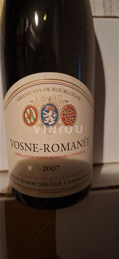 Burgundy Vosne-Romanée Domaine Robert Sirugue 2007