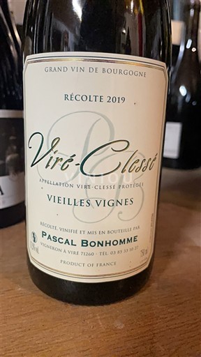 Burgundi Viré-clessé Pascal Bonhomme Vieilles Vignes 2019