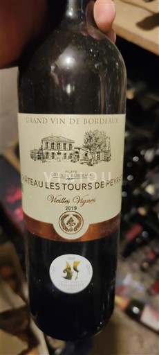 Bordeaux Bordeaux Supérieur Château Les Tours de Peyrat Vieilles Vignes 2019