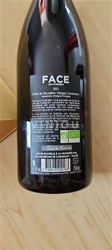 Roussillon Không được chỉ định Les Vignerons de Caramany FACE 2021