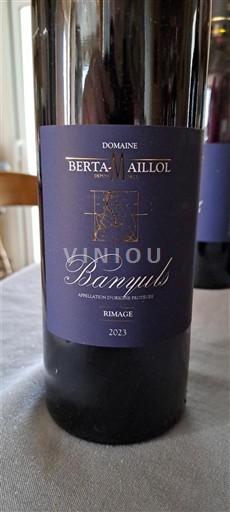 Roussillon Banyuls Domaine Berta-Maillol Rimage 2023
