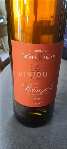 Roussillon Banyuls Domaine Berta-Maillol Solera Không niên vụ