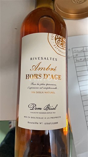 Rosellón Rivesaltes Dom Brial Ambré Hors d'Age Sin añada