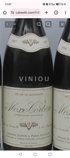 Borgonha Aloxe-Corton Domaine Gaston & Pierre Ravaut 1997