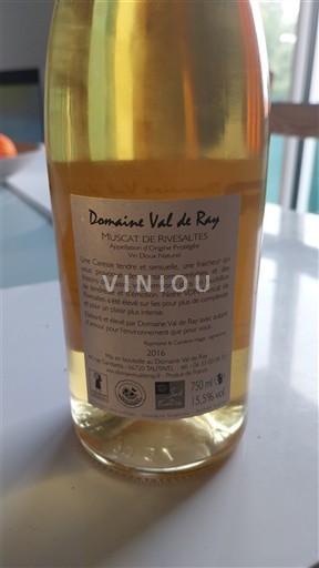 Roussillon Muscat de Rivesaltes Domaine Val de Rey 2016