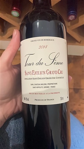 Bordéus Saint-Émilion Grand Cru Tour du Sème 2014