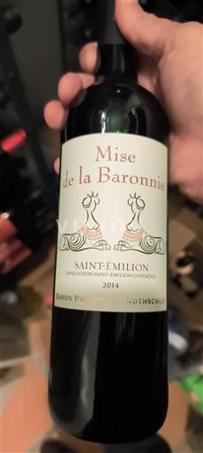 Bordeaux Saint-Émilion Baron Philippe de Rothschild Mise de la Baronnerie 2014