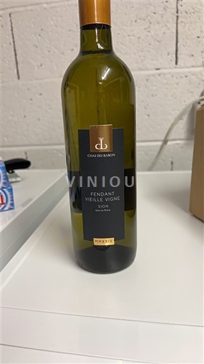 Valais Fendant Chai du Baron Fendant Vieille Vigne Sion Không niên vụ