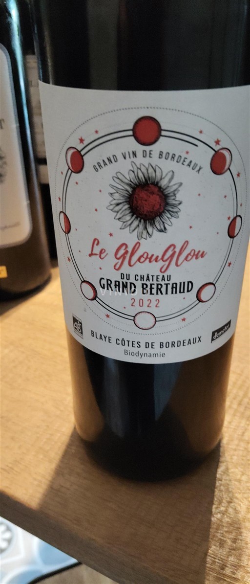 Bordeaux Blaye-côtes-de-bordeaux Château Grand Bertaud Le GlouGlou 2022