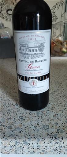 Bordeaux Graves Château Barrailh Réserve 2018