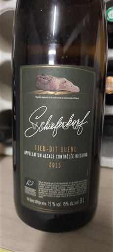 Alsace Schieferkopf Lieu-dit Buehl 2015