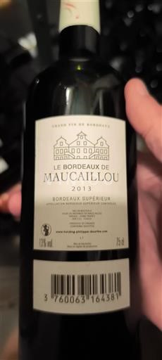 Bordeaux Bordeaux Supérieur Château Maucaillou Le Bordeaux de Maucaillou 2013